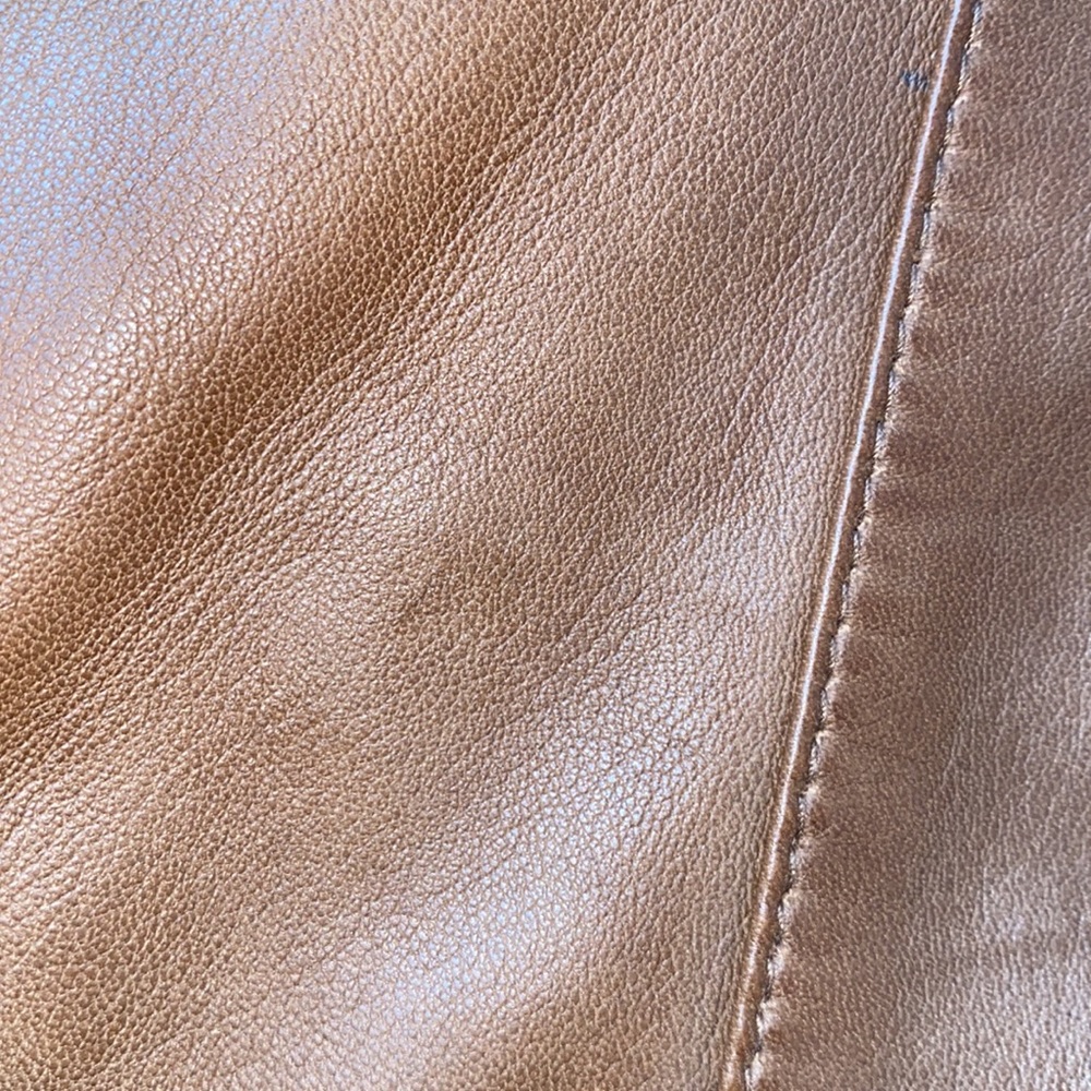 Whetblu brown leather jacket with hood - Picture 8 of 10